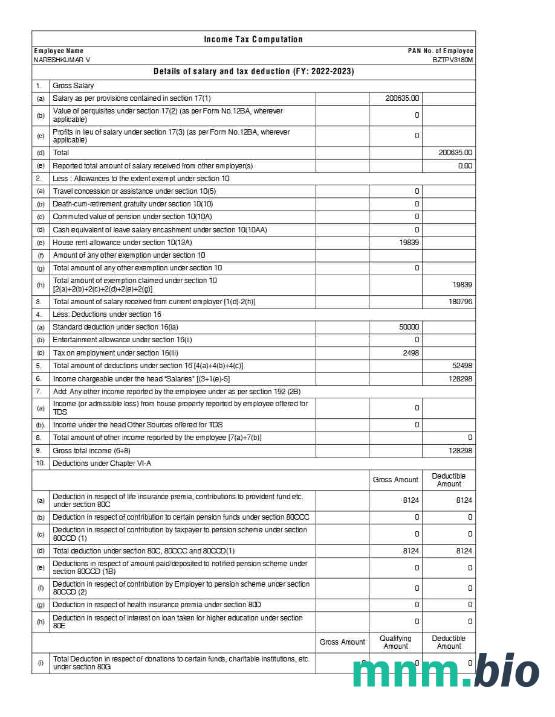 Szablon odcinka wypłaty SageIT w formatach Word i PDF, 2